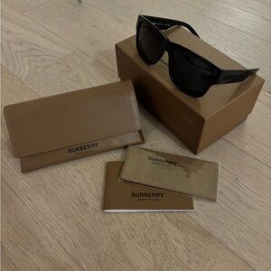 Burberry Black Sunglasses with Tan Case